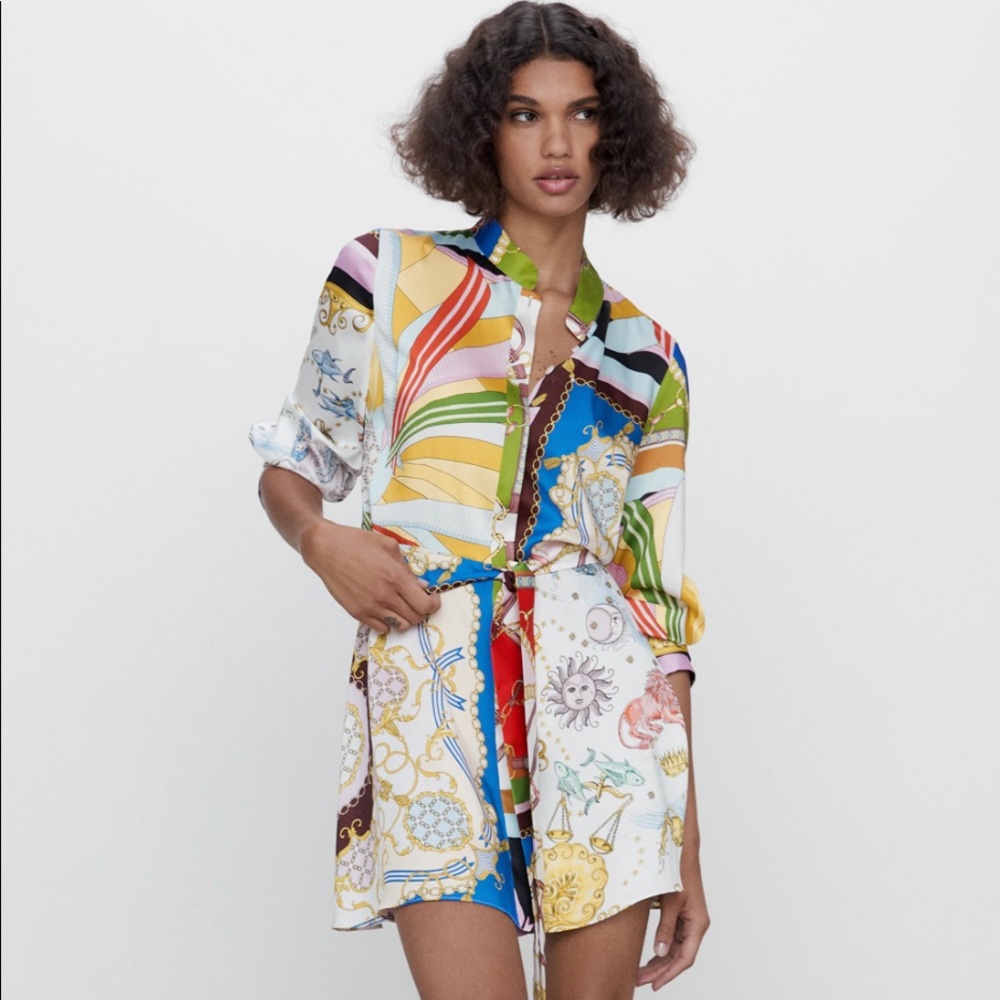 Zara Printed Minidress (size XL)